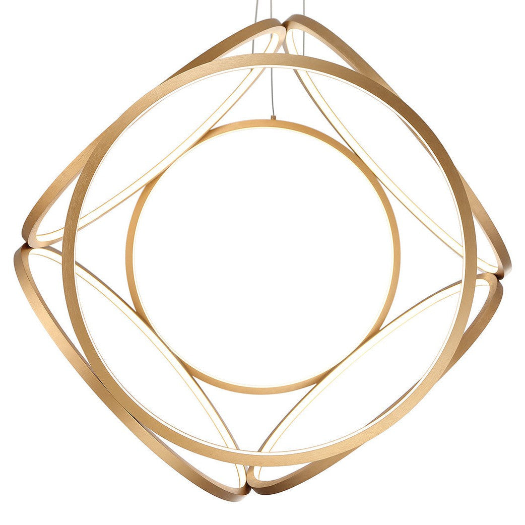 Eurofase Lighting Glenview 34" Gold Round Ring Pendant Light
