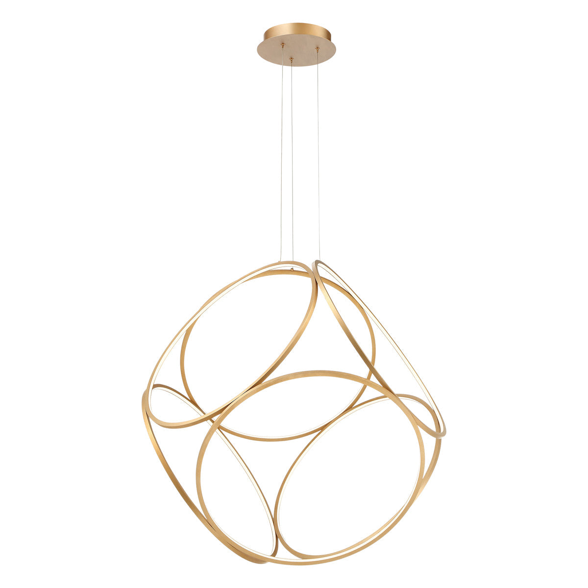 Eurofase Lighting Glenview 34" Gold Round Ring Pendant Light