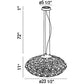 Eurofase Lighting Grace 24" 6-light Dimmable Halogen Bulb Polished Nickel Chandelier With Curled Nickel Strip Accents