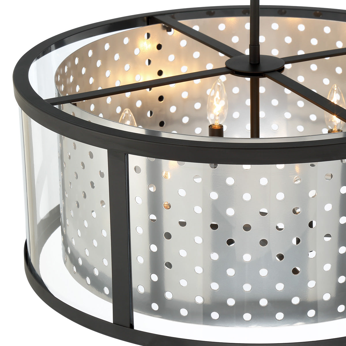 Eurofase Lighting Grado 25" 6-Light Dimmable Incandescent Pendant Light With Chrome And Clear Glass Shade