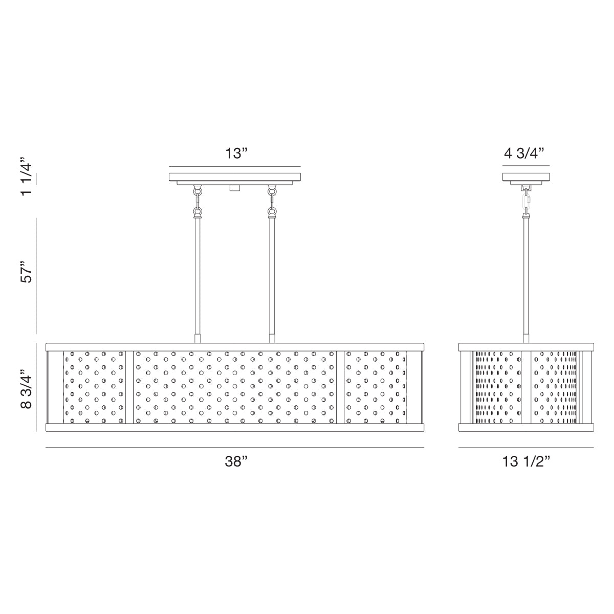 Eurofase Lighting Grado 38" 5-Light Dimmable Incandescent Pendant Light With Chrome And Clear Glass Shade