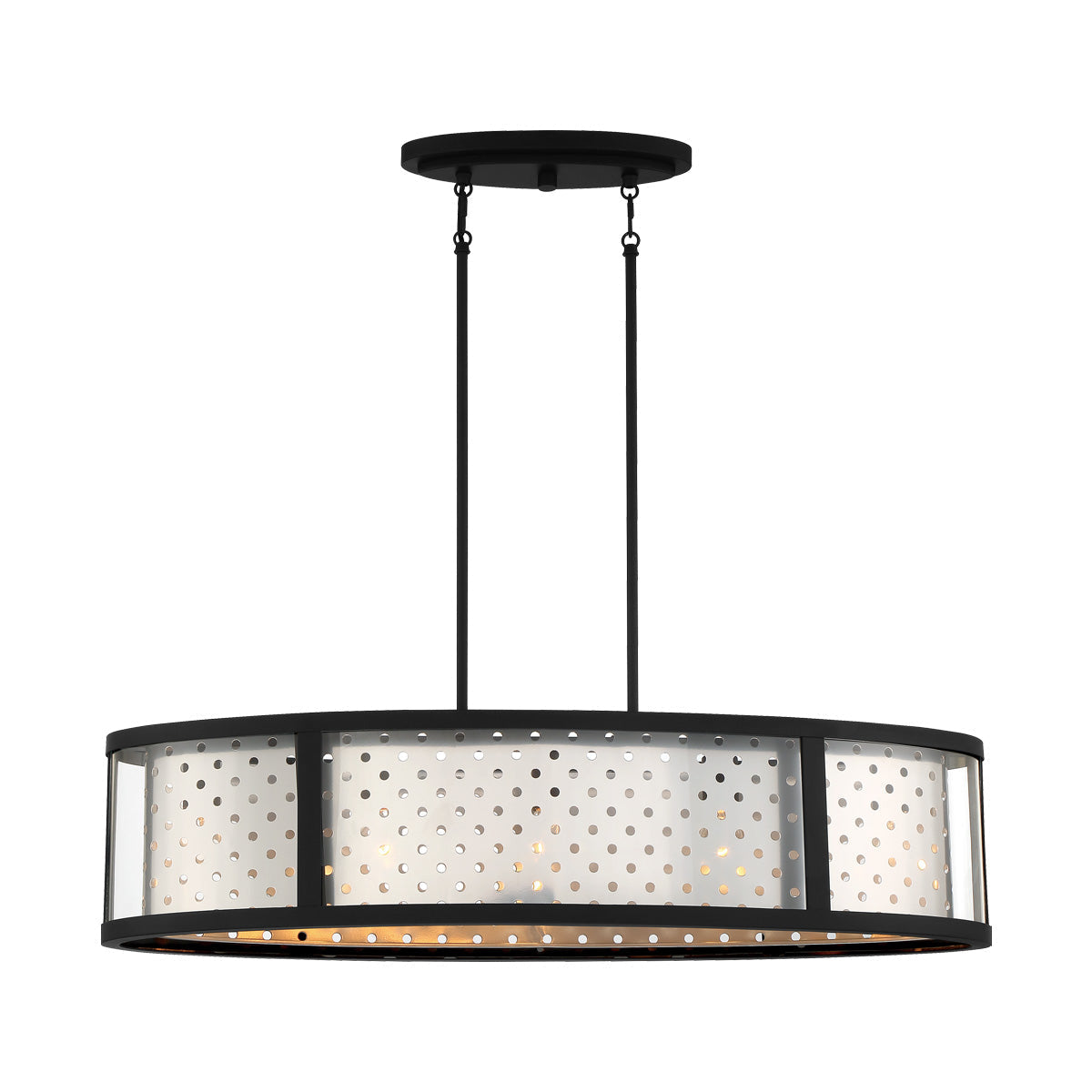 Eurofase Lighting Grado 38" 5-Light Dimmable Incandescent Pendant Light With Chrome And Clear Glass Shade