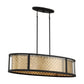 Eurofase Lighting Grado 38" 5-Light Dimmable Incandescent Pendant Light With Gold And Clear Glass Shade