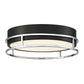 Eurofase Lighting Grafice 13" Dimmable Integrated LED Black Flush Mount With Chrome Shade