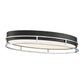 Eurofase Lighting Grafice 24" Dimmable Integrated LED Black Oval Flush Mount With Chrome Shade