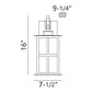 Eurofase Lighting Greyson 16" 1-Light Integrated LED Clear Glass Shade Brass Black Outdoor Wall Lantern