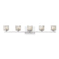 Eurofase Lighting Guleph 32" 5-Light Dimmable Chrome Integrated LED Bath Bar With Clear Glass Shades