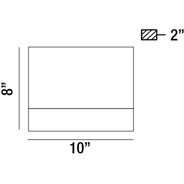 Eurofase Lighting Halpern 10" 4-Light Integrated LED Acrylic Shade Platinum Outdoor Wall Mount Lighting