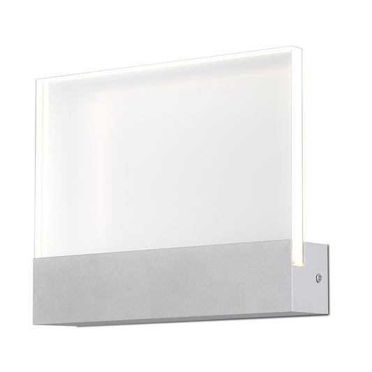 Eurofase Lighting Halpern 10" 4-Light Integrated LED Acrylic Shade Platinum Outdoor Wall Mount Lighting
