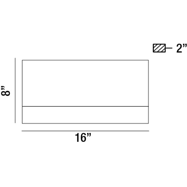 Eurofase Lighting Halpern 16" Integrated LED Acrylic Shade Platinum Outdoor Wall Mount Lighting