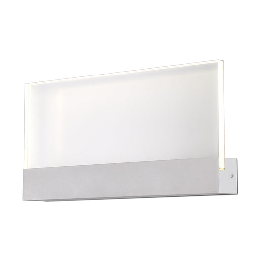 Eurofase Lighting Halpern 16" Integrated LED Acrylic Shade Platinum Outdoor Wall Mount Lighting