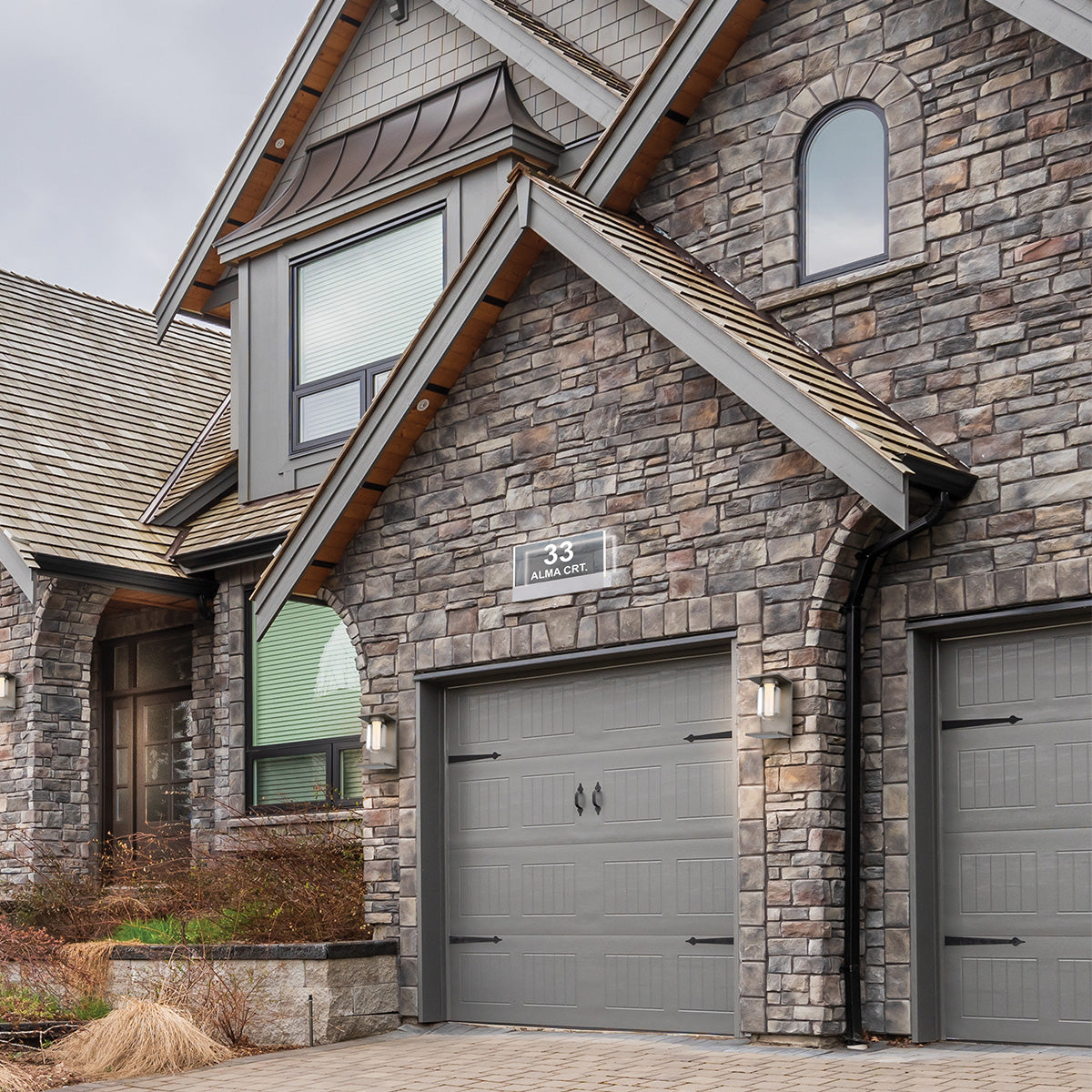 Eurofase Lighting Halpern 7" 3-Light Integrated LED Acrylic Shade Marine Gray Outdoor Wall Mount Lighting