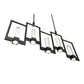 Eurofase Lighting Hanson 39" 10-Light Dimmable Integrated LED Metal Linear Black Chandelier With Clear Seeded Shades