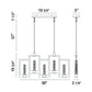 Eurofase Lighting Hanson 39" 10-Light Dimmable Integrated LED Metal Linear Black Chandelier With Clear Seeded Shades
