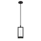 Eurofase Lighting Hanson 7" 2-Light Dimmable Integrated LED Metal Black Pendant Light With Clear Seeded Shade