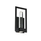 Eurofase Lighting Hanson 7" Dimmable Integrated LED Black Outdoor Wall Sconce With Clear Bubbled Glass Shade