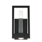 Eurofase Lighting Hanson 7" Dimmable Integrated LED Black Outdoor Wall Sconce With Clear Bubbled Glass Shade