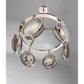 Eurofase Lighting Havendale 30" 6-light Round Incandescent Polished Nickel Chandelier With Mercury Glass Shades