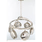 Eurofase Lighting Havendale 30" 6-light Round Incandescent Polished Nickel Chandelier With Mercury Glass Shades