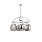 Eurofase Lighting Havendale 30" 6-light Round Incandescent Polished Nickel Chandelier With Mercury Glass Shades