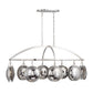 Eurofase Lighting Havendale 54" 8-light Oval Incandescent Polished Nickel Chandelier With Mercury Glass Shades