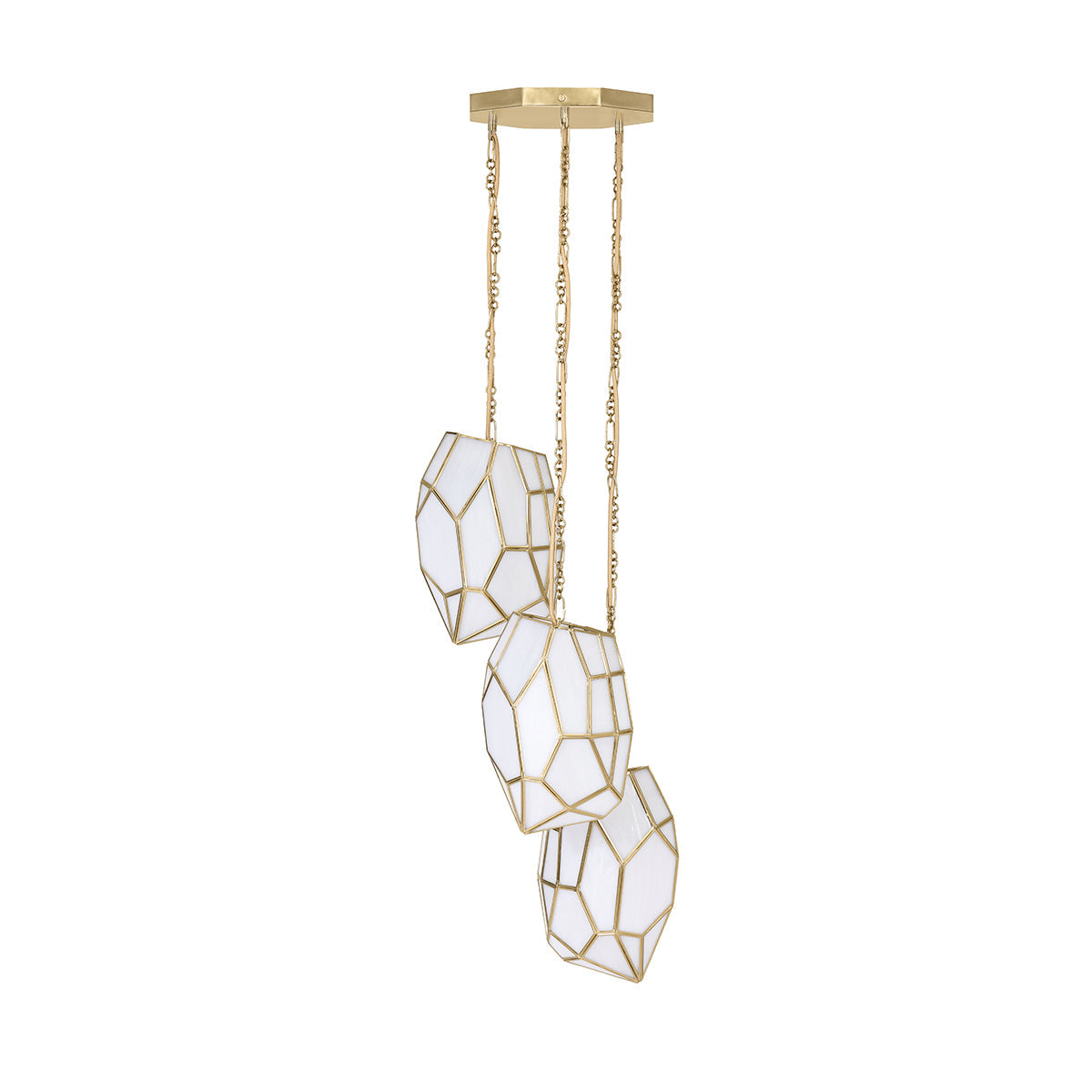 Eurofase Lighting Heera 18" 3-Light Antique Brass Chandelier