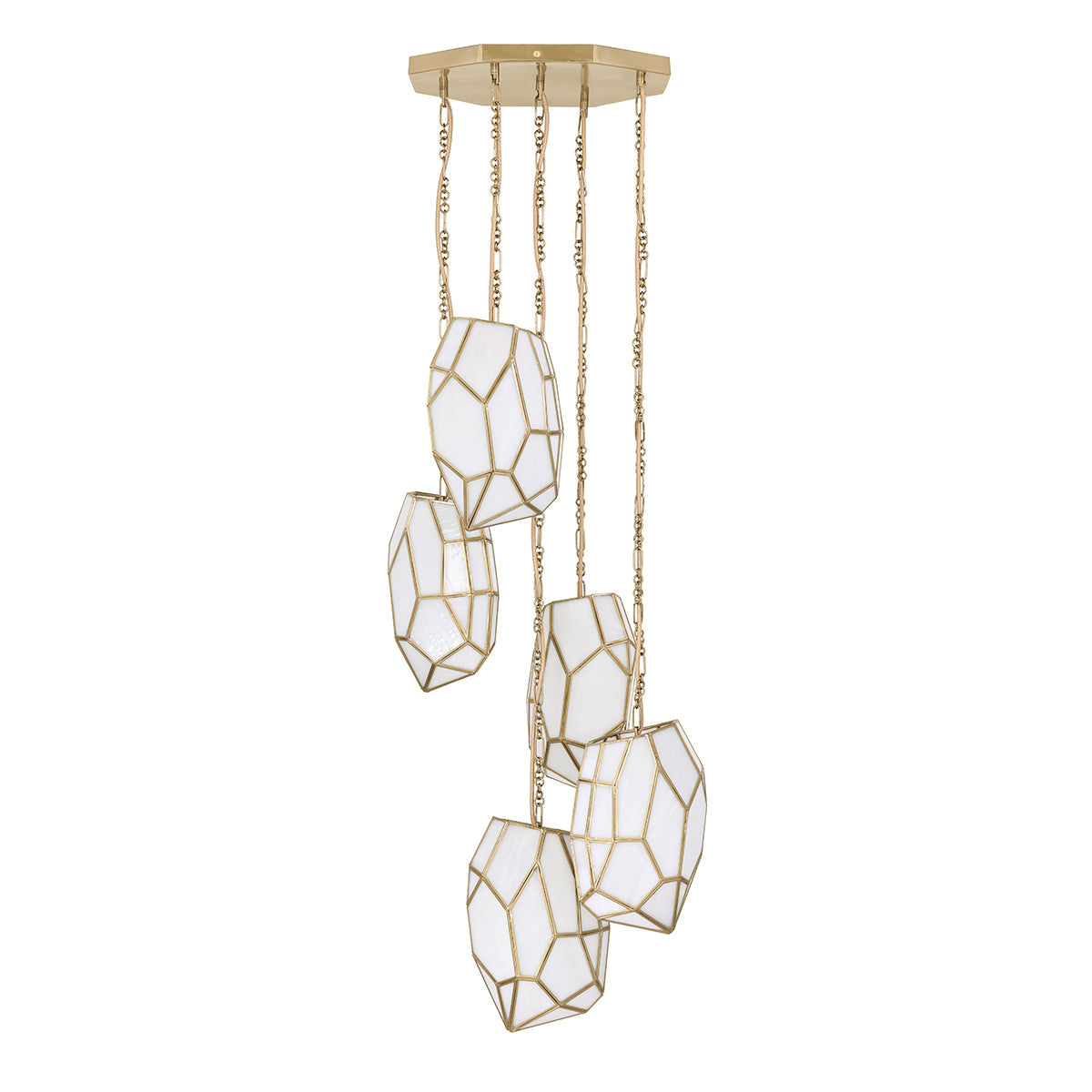 Eurofase Lighting Heera 24" 5-Light Antique Brass Chandelier