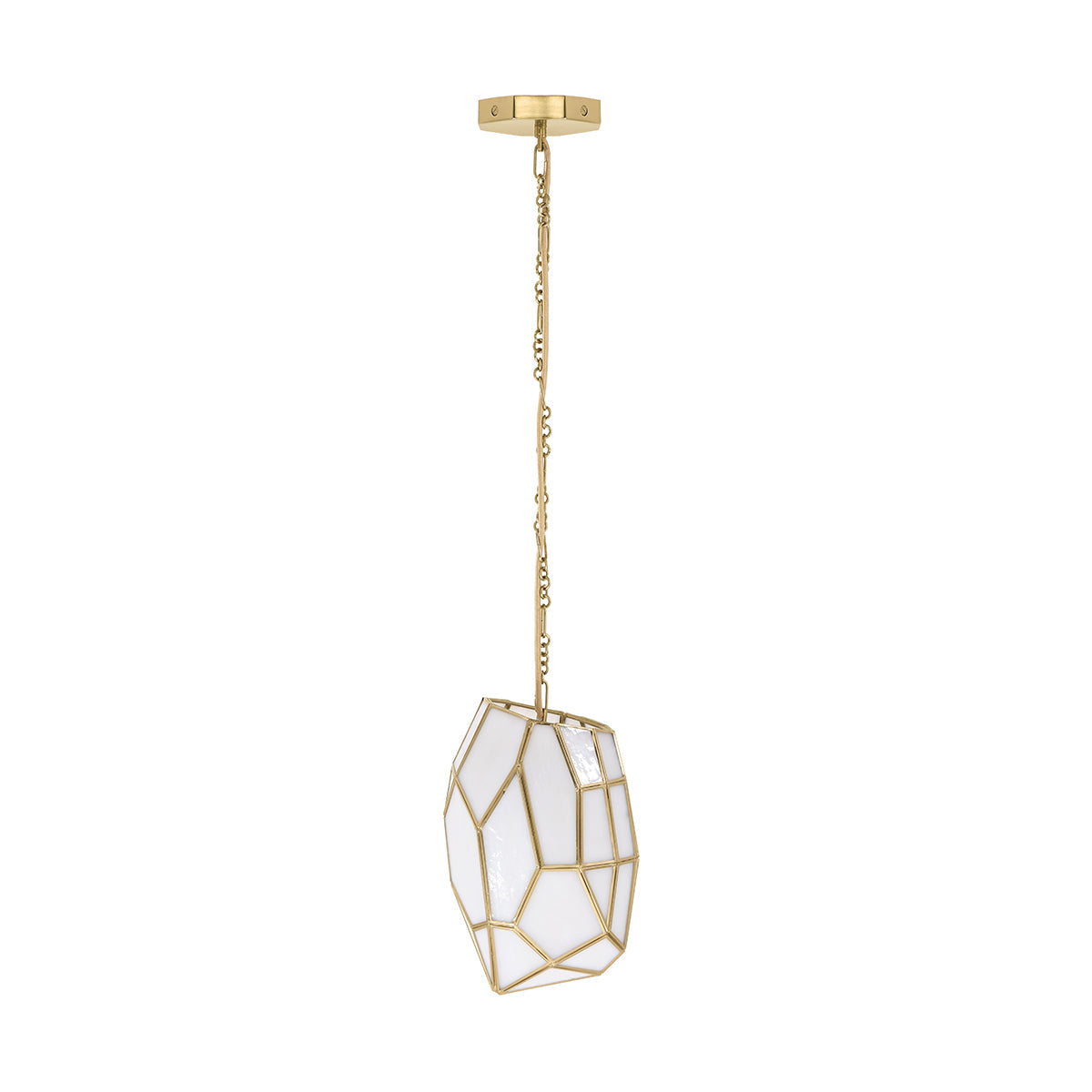 Eurofase Lighting Heera 8" 1-Light Antique Brass Pendant Light