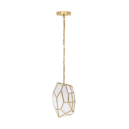 Eurofase Lighting Heera 8" 1-Light Antique Brass Pendant Light