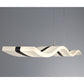 Eurofase Lighting High Tide 38" Linear Dimmable Integrated LED Black Pendant Light With Frosted Acrylic Shades