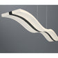Eurofase Lighting High Tide 38" Linear Dimmable Integrated LED Black Pendant Light With Frosted Acrylic Shades
