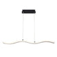 Eurofase Lighting High Tide 38" Linear Dimmable Integrated LED Black Pendant Light With Frosted Acrylic Shades