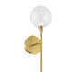 Eurofase Lighting Iissa 19" 1-Light Integrated LED Clear Glass Shade Gold Steel Wall Sconce