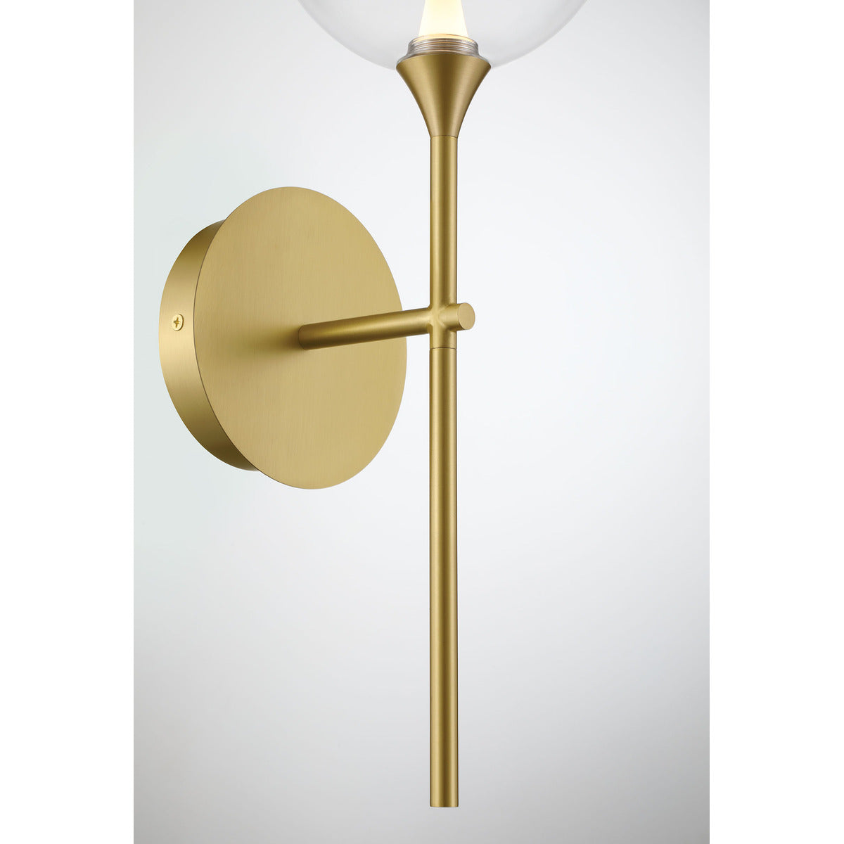 Eurofase Lighting Iissa 19" 1-Light Integrated LED Clear Glass Shade Gold Steel Wall Sconce