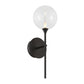 Eurofase Lighting Iissa 19" 1-Light Integrated LED Clear Glass Shade Matte Black Steel Wall Sconce