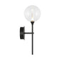 Eurofase Lighting Iissa 19" 1-Light Integrated LED Clear Glass Shade Matte Black Steel Wall Sconce