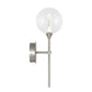 Eurofase Lighting Iissa 19" 1-Light Integrated LED Clear Glass Shade Satin Nickel Steel Wall Sconce