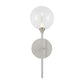 Eurofase Lighting Iissa 19" 1-Light Integrated LED Clear Glass Shade Satin Nickel Steel Wall Sconce