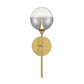 Eurofase Lighting Iissa 19" 1-Light Integrated LED Smoke Glass Shade Gold Steel Wall Sconce