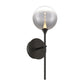 Eurofase Lighting Iissa 19" 1-Light Integrated LED Smoke Glass Shade Matte Black Steel Wall Sconce