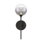 Eurofase Lighting Iissa 19" 1-Light Integrated LED Smoke Glass Shade Matte Black Steel Wall Sconce