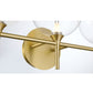 Eurofase Lighting Iissa 35" 5-Light Integrated LED Clear Glass Shade Gold Steel Vanity Light