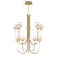 Eurofase Lighting Iissa 40" 10-Light Integrated LED Amber Glass Shade Gold Steel Chandelier