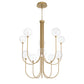 Eurofase Lighting Iissa 40" 10-Light Integrated LED Clear Glass Shade Gold Steel Chandelier