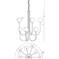 Eurofase Lighting Iissa 40" 10-Light Integrated LED Smoke Glass Shade Gold Steel Chandelier