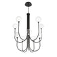 Eurofase Lighting Iissa 40" 10-Light Integrated LED Clear Glass Shade Matte Black Steel Chandelier