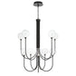 Eurofase Lighting Iissa 40" 10-Light Integrated LED Clear Glass Shade Matte Black Steel Chandelier