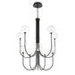 Eurofase Lighting Iissa 40" 10-Light Integrated LED Clear Glass Shade Matte Black Steel Chandelier