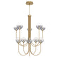 Eurofase Lighting Iissa 40" 10-Light Integrated LED Smoke Glass Shade Gold Steel Chandelier