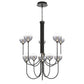 Eurofase Lighting Iissa 40" 10-Light Integrated LED Smoke Glass Shade Matte Black Steel Chandelier